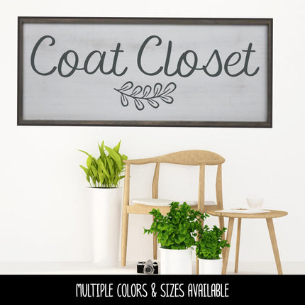 Coat Closet Vinyl Decal - Coat Closet Sticker - Coat Closet Decal - Coat Closet Door Decal - Coat Closet Label - Coat Closet Sign