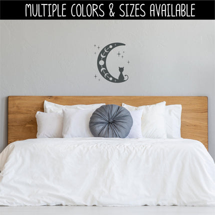 Moon Phases Cat Decal, Cat Moon Phases Sticker, Moon Decal, Moon Sticker, Halloween Decal, Halloween Sticker, Halloween Decor, Fall Decor