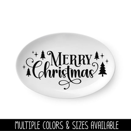 Merry Christmas Vinyl Decal - Cursive Merry Christmas Vinyl Sticker - Merry Christmas Door Decal - Merry Christmas Wall Decal - Xmas Decal