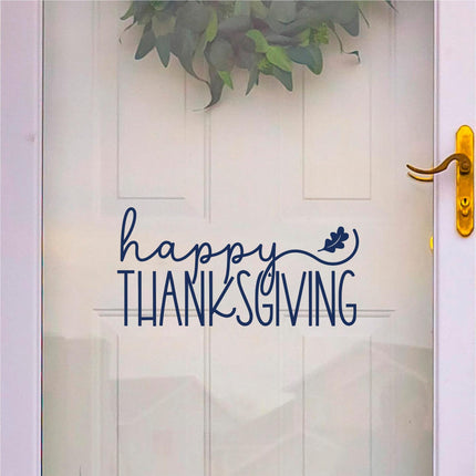 Happy Thanksgiving Decal, Happy Thanksgiving Sticker, Happy Thanksgiving Door Decal, Thanksgiving Wall Decal, Happy Thanksgiving Sign, Decor