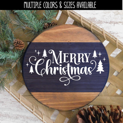 Merry Christmas Vinyl Decal - Cursive Merry Christmas Vinyl Sticker - Merry Christmas Door Decal - Merry Christmas Wall Decal - Xmas Decal