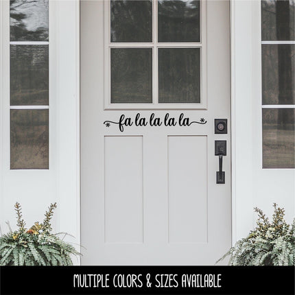 Cursive Fa La La La La Christmas Snowflake Vinyl Decal - Ho Ho Ho Sticker - Ho Ho Ho Door - Ho Ho Ho Christmas Sign - Ho Ho Ho Wall Mural