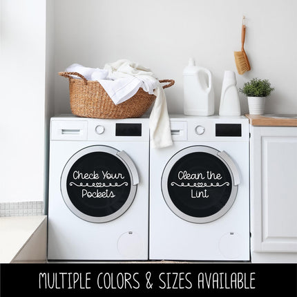 Check Your Pockets, Clean the Lint Decal Set, Wash and Dry Sticker Set, Washer and Dryer Signs, Laundry Room Decor, New Home Gift, Reminder