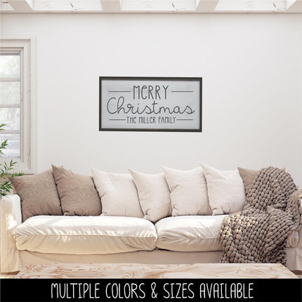 Custom Merry Christmas Family Name Decal, Customizable Name Merry Christmas Sign, Customized Merry Christmas Sticker, Personalized Holiday