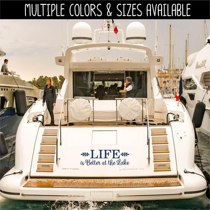 Life is Better at the Lake decal - Life is Better at the Lake sticker - Life is Better at the Lake Wall Decal - wall mural, sign, door