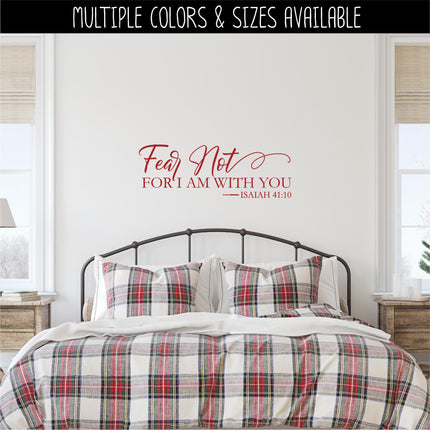 Fear Not for I Am with You Decal, Isaiah 41:10 Decal, Christian Saying, Bible Verse, Motivational Saying, Jesus Wall Mural Trust God Sticker