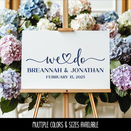 Customizable We Do Decal, Name, Date, Custom We Do Wedding Sticker, Personalized We Do Wedding Sign, Customized Wedding We Do Window Decal