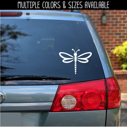 Cute Dragonfly Decal – Nature-Inspired Vinyl Sticker for Doors, Cars, Laptops, Walls, Yeti Minimalist Dragonfly Sticker Design Gift Idea
