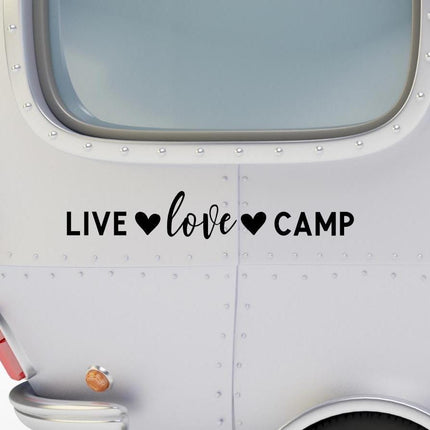 Live Love Camp Decal Vinyl Sticker, Camper Sticker RV Car Tent Outdoor Lover Camping Gift Decor Nature Adventure Art Travel Outside Love
