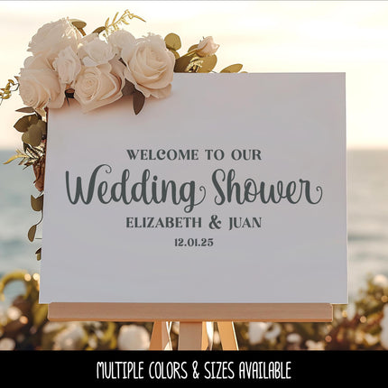 Customizable Welcome to Our Wedding Shower Decal, Customizable Wedding Sticker, Personalized Wedding Sign, Custom Wedding Shower Window
