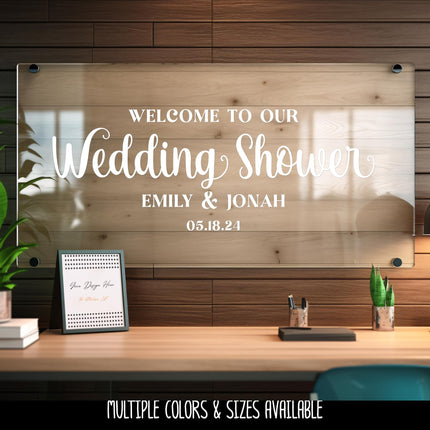 Customizable Welcome to Our Wedding Shower Decal, Customizable Wedding Sticker, Personalized Wedding Sign, Custom Wedding Shower Window