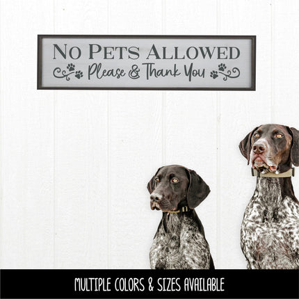 No Pets Allowed Decal - No Pets Allowed Sticker -No Dogs Allowed Sign - No Pets Window Notice - No Dogs Door Sign - No Animals Wall Mural