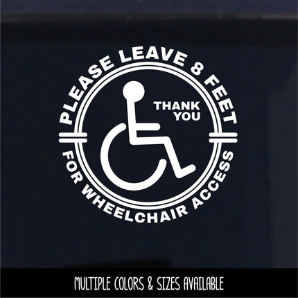 Handicap Wheelchair Ramp Access Badge Decal - Disabled Car Decal - Handicap Car Decal - Handicap Ramp Decal - Disabled Wheelchair Ramp Decal