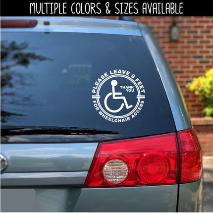 Handicap Wheelchair Ramp Access Badge Decal - Disabled Car Decal - Handicap Car Decal - Handicap Ramp Decal - Disabled Wheelchair Ramp Decal
