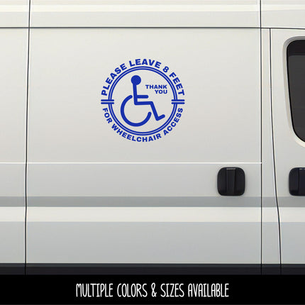 Handicap Wheelchair Ramp Access Badge Decal - Disabled Car Decal - Handicap Car Decal - Handicap Ramp Decal - Disabled Wheelchair Ramp Decal