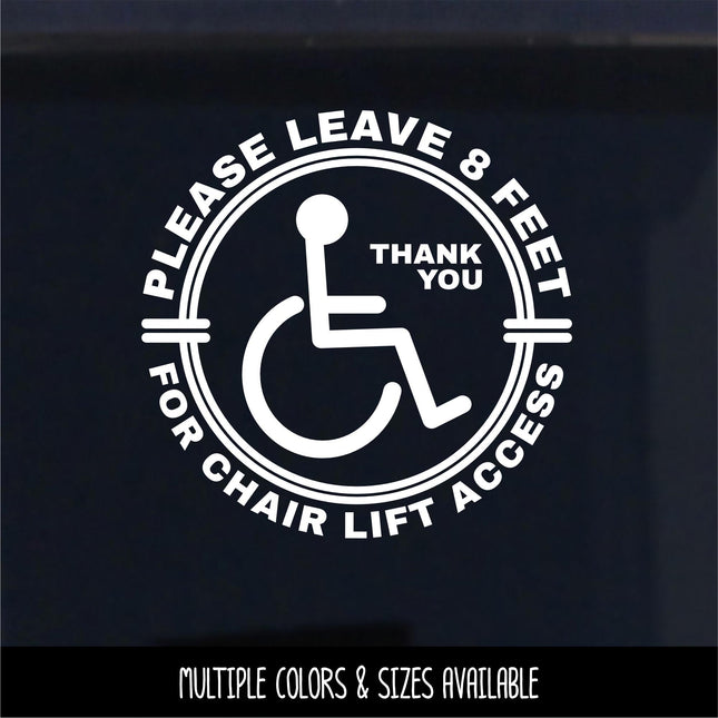 Handicap Chair Lift Access Badge Decal - Disabled Car Decal - Handicap Car Decal - Handicap Ramp Decal - Disabled Wheelchair Decal Mobility