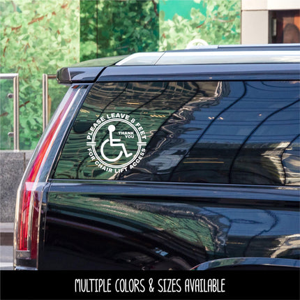 Handicap Chair Lift Access Badge Decal - Disabled Car Decal - Handicap Car Decal - Handicap Ramp Decal - Disabled Wheelchair Decal Mobility
