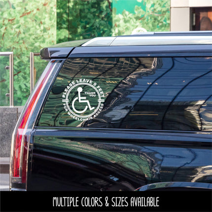 Handicap Wheelchair Ramp Access Badge Decal - Disabled Car Decal - Handicap Car Decal - Handicap Ramp Decal - Disabled Wheelchair Ramp Decal