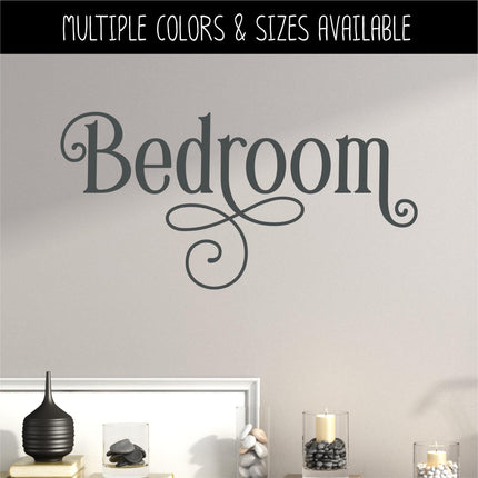 Ornamental Bedroom Vinyl Decal - Bed Sticker - Bedroom Decal -Bedroom Label - Bedroom Sign - Bedroom Wall - Bedroom Decor -Bedroom Door