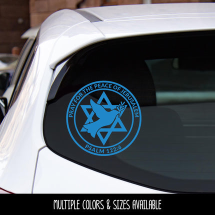 Pray for the Peace of Jerusalem Psalm 122:6 Vinyl Decal Sticker, Bible Verse, Christian, Religious, Inspirational Saying, Sign, Quote Wall