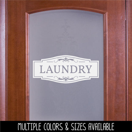 Traditional Laundry Decal - Laundry Sticker - Laundry Door Decal - Laundry Wall Decal - Wash Dry Decal - Antique Laundry Door Sign - Decor