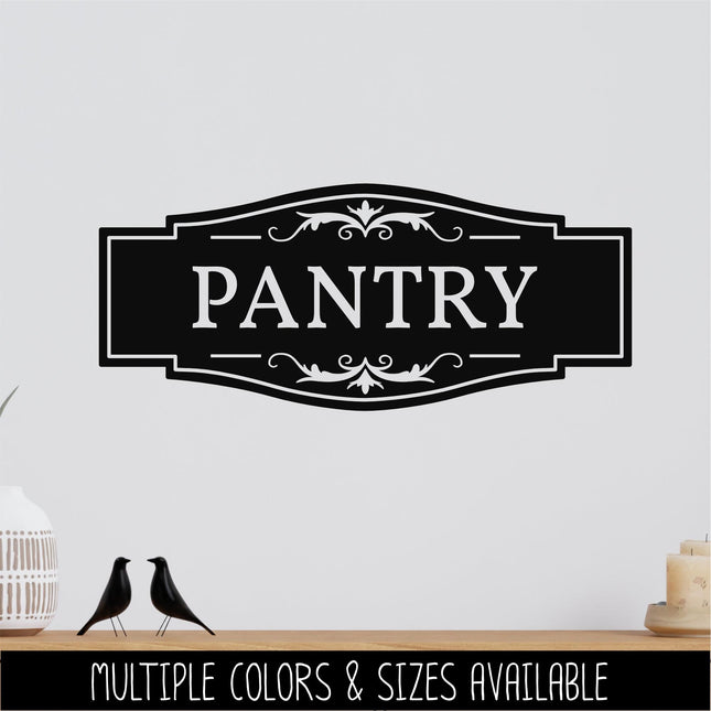 Traditional Pantry Decal - Pantry Sticker - Pantry Door Decal - Pantry Wall Decal - Kitchen Decal - Antique Pantry Door Sign - Kitchen Decor