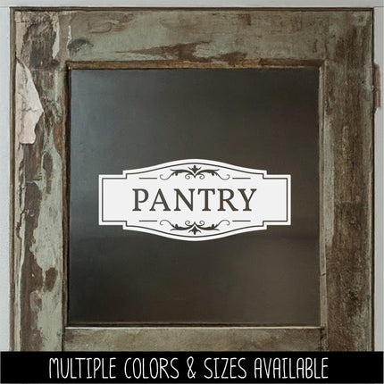 Traditional Pantry Decal - Pantry Sticker - Pantry Door Decal - Pantry Wall Decal - Kitchen Decal - Antique Pantry Door Sign - Kitchen Decor