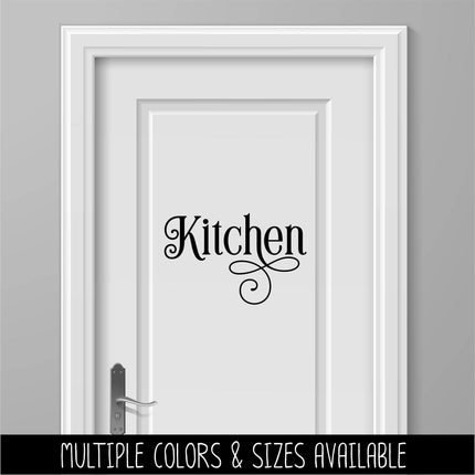Ornamental Kitchen Vinyl Decal - Kitchen Sticker - Kitchen Wall Decal - Kitchen Wall Sticker - Kitchen Door Decal - Kitchen Decor - Sign
