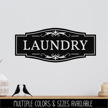 Traditional Laundry Decal - Laundry Sticker - Laundry Door Decal - Laundry Wall Decal - Wash Dry Decal - Antique Laundry Door Sign - Decor