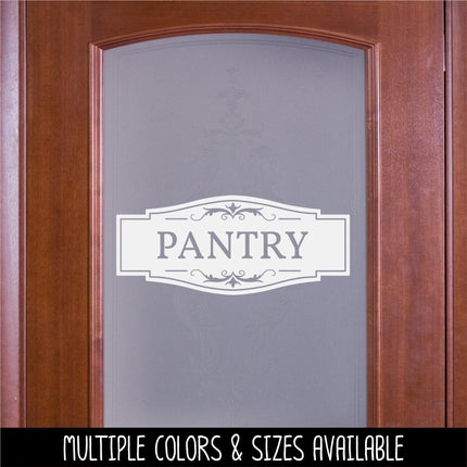 Traditional Pantry Decal - Pantry Sticker - Pantry Door Decal - Pantry Wall Decal - Kitchen Decal - Antique Pantry Door Sign - Kitchen Decor