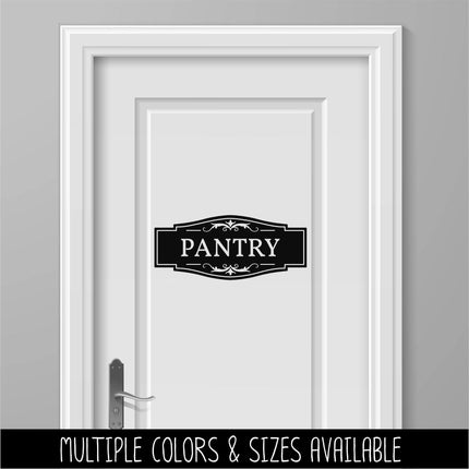 Traditional Pantry Decal - Pantry Sticker - Pantry Door Decal - Pantry Wall Decal - Kitchen Decal - Antique Pantry Door Sign - Kitchen Decor