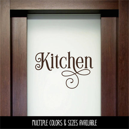 Ornamental Kitchen Vinyl Decal - Kitchen Sticker - Kitchen Wall Decal - Kitchen Wall Sticker - Kitchen Door Decal - Kitchen Decor - Sign