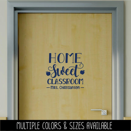 Customizable Home Sweet Classroom Vinyl Decal, Custom Teacher Name Decal Sticker, Wall Quote, Inspirational Gift, Classroom Decor Chalk Sign