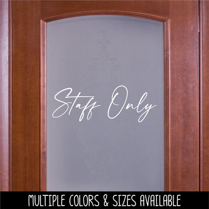 Modern Staff Only Vinyl Decal, Office Door Sign, Business Entrance Sticker, Employee Access Only Door Label, Employee Entrance Notice