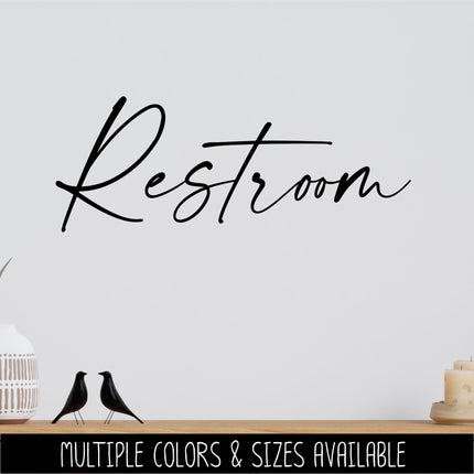 Modern Restroom Decal - Restroom Sticker - Restroom Door Decal -Restroom Door Sticker - Restroom Decor - Restroom Sign - Restroom Label