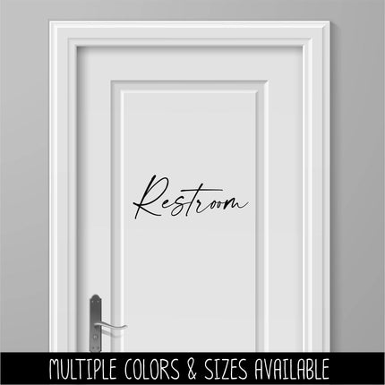 Modern Restroom Decal - Restroom Sticker - Restroom Door Decal -Restroom Door Sticker - Restroom Decor - Restroom Sign - Restroom Label