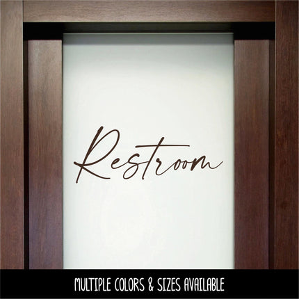 Modern Restroom Decal - Restroom Sticker - Restroom Door Decal -Restroom Door Sticker - Restroom Decor - Restroom Sign - Restroom Label