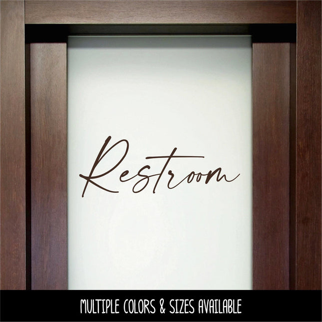 Modern Restroom Decal - Restroom Sticker - Restroom Door Decal -Restroom Door Sticker - Restroom Decor - Restroom Sign - Restroom Label