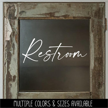 Modern Restroom Decal - Restroom Sticker - Restroom Door Decal -Restroom Door Sticker - Restroom Decor - Restroom Sign - Restroom Label