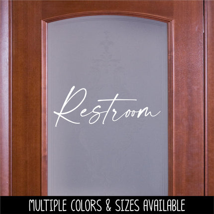Modern Restroom Decal - Restroom Sticker - Restroom Door Decal -Restroom Door Sticker - Restroom Decor - Restroom Sign - Restroom Label