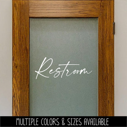 Modern Restroom Decal - Restroom Sticker - Restroom Door Decal -Restroom Door Sticker - Restroom Decor - Restroom Sign - Restroom Label