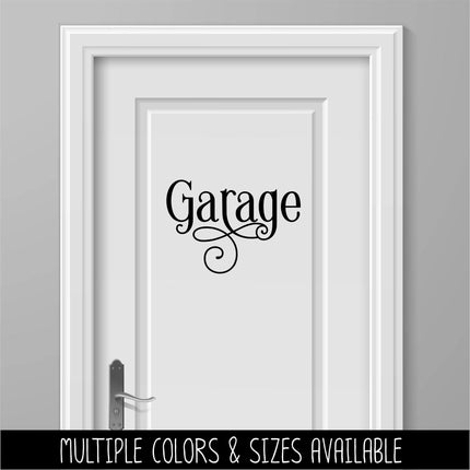 Ornamental Garage Vinyl Decal, Garage Sticker, Garage Door Label, Man Cave Sign, Mechanic Workshop Decor, Tool Organization, Dad Gift Art