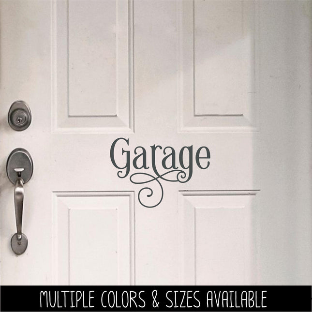Ornamental Garage Vinyl Decal, Garage Sticker, Garage Door Label, Man Cave Sign, Mechanic Workshop Decor, Tool Organization, Dad Gift Art