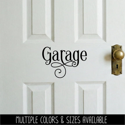 Ornamental Garage Vinyl Decal, Garage Sticker, Garage Door Label, Man Cave Sign, Mechanic Workshop Decor, Tool Organization, Dad Gift Art