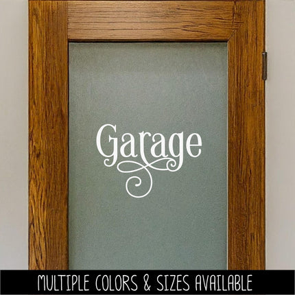 Ornamental Garage Vinyl Decal, Garage Sticker, Garage Door Label, Man Cave Sign, Mechanic Workshop Decor, Tool Organization, Dad Gift Art