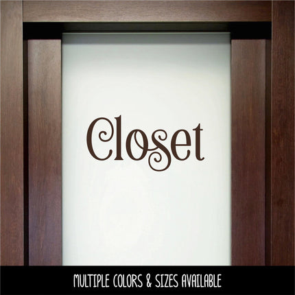 Ornamental Closet Decal - Closet Wall Sign - Closet Door Label - Closet Door Sticker - Closet Door Decal - Closet Sticker - Storage - Coats