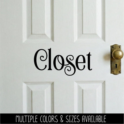 Ornamental Closet Decal - Closet Wall Sign - Closet Door Label - Closet Door Sticker - Closet Door Decal - Closet Sticker - Storage - Coats