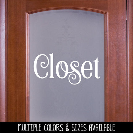Ornamental Closet Decal - Closet Wall Sign - Closet Door Label - Closet Door Sticker - Closet Door Decal - Closet Sticker - Storage - Coats