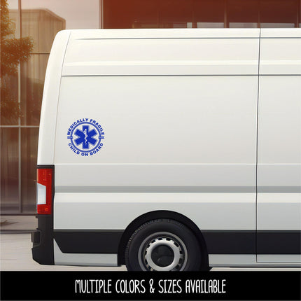 Medically Fragile Child On Board Badge Decal - Disabled Sticker - Handicap Car Decal - Medical Alert Sign - Medically Fragile Bumper Sticker