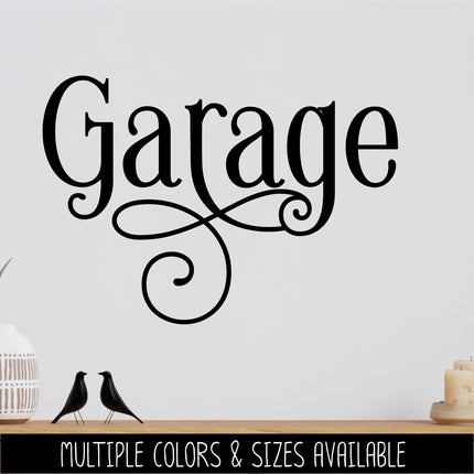 Ornamental Garage Vinyl Decal, Garage Sticker, Garage Door Label, Man Cave Sign, Mechanic Workshop Decor, Tool Organization, Dad Gift Art